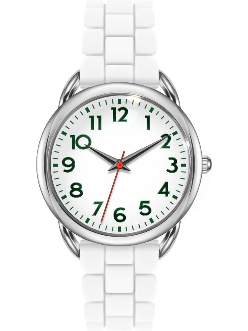 Stylish Women's Big Face 35MM Watch - Easy Reader, Waterproof, Silicone Strap